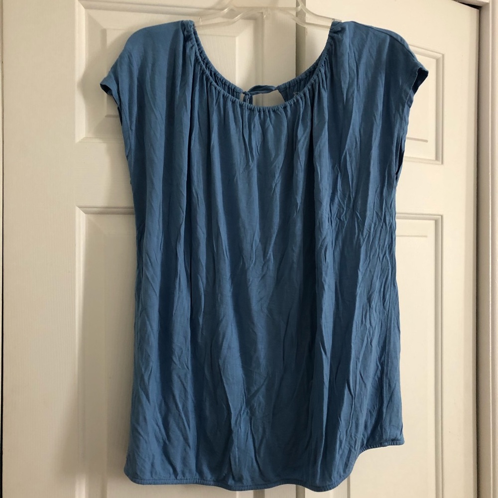 EUC light blue loft top
